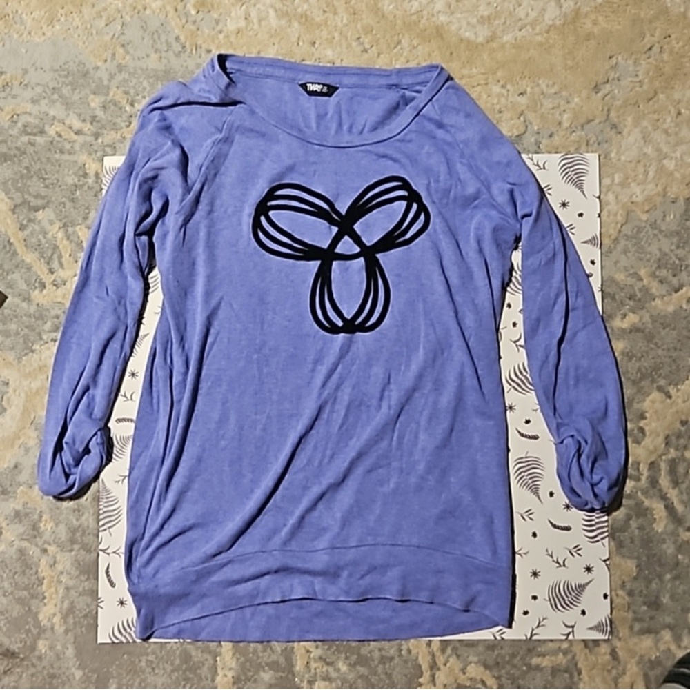 TNA Purple Sweatshirt with Black Graphic